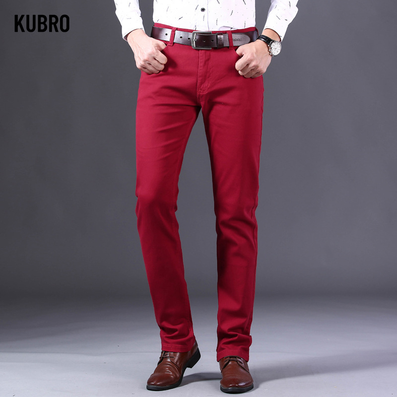 Men'S Fashion Reviews - Marka Klasik Stil erkek Şarap Kırmızı