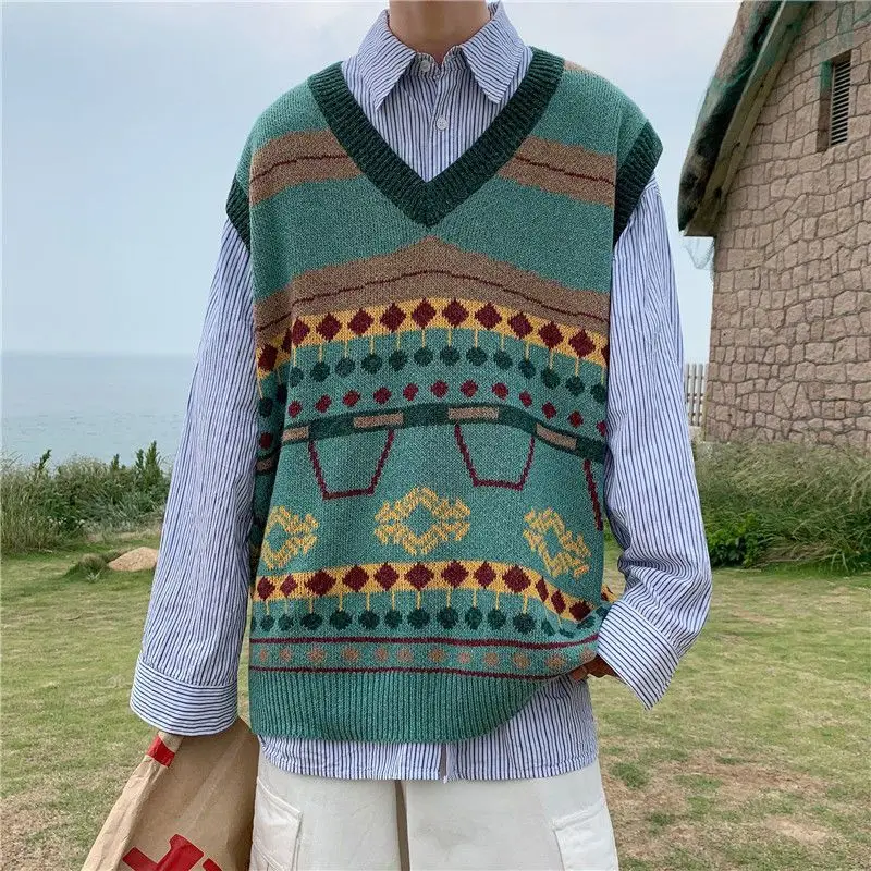 Men'S Fashion Reviews - Yelek Kore Moda Örgü Yelekler Erkekler