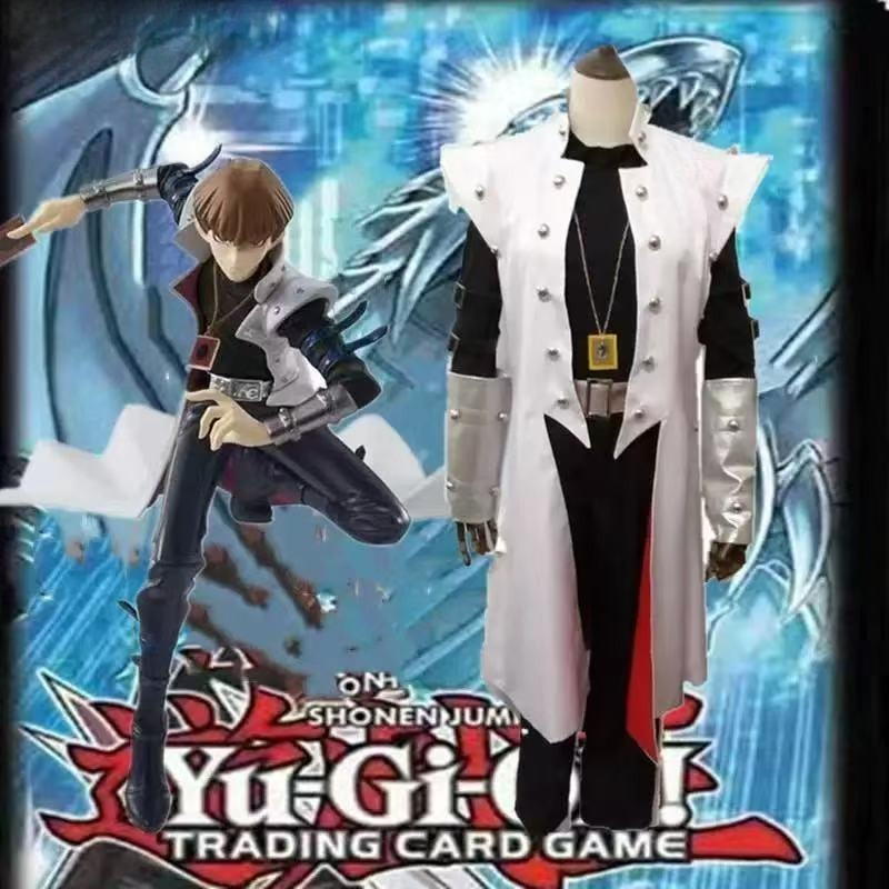 Trench Coat Men - Seto Kaiba Anime Oyunu Cosplay Kostüm