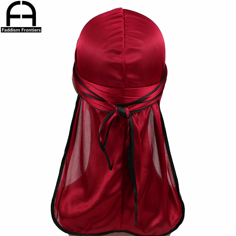 Men'S Fashion With Hat - Yeni moda erkek saten Durags Biker