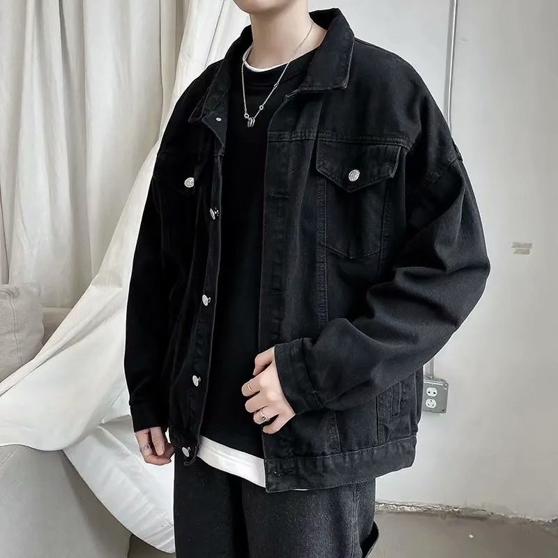 Bomber Jacket Men - Siyah Denim kısa ceket erkek kot