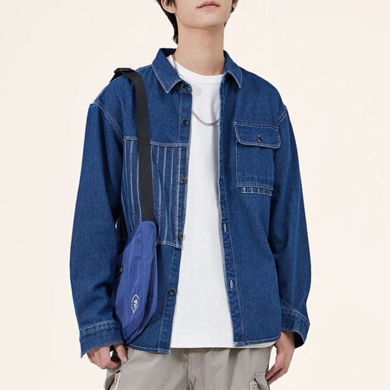 Men'S Fashion Now - Erkekler Kore Şık Turn-down Yaka Cep