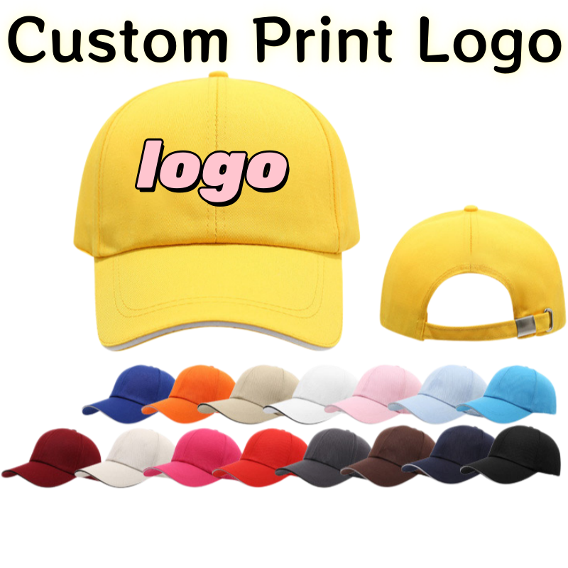 Men'S Fashion With Hat - Özel Baskılı Logolu Saf Pamuk Metal