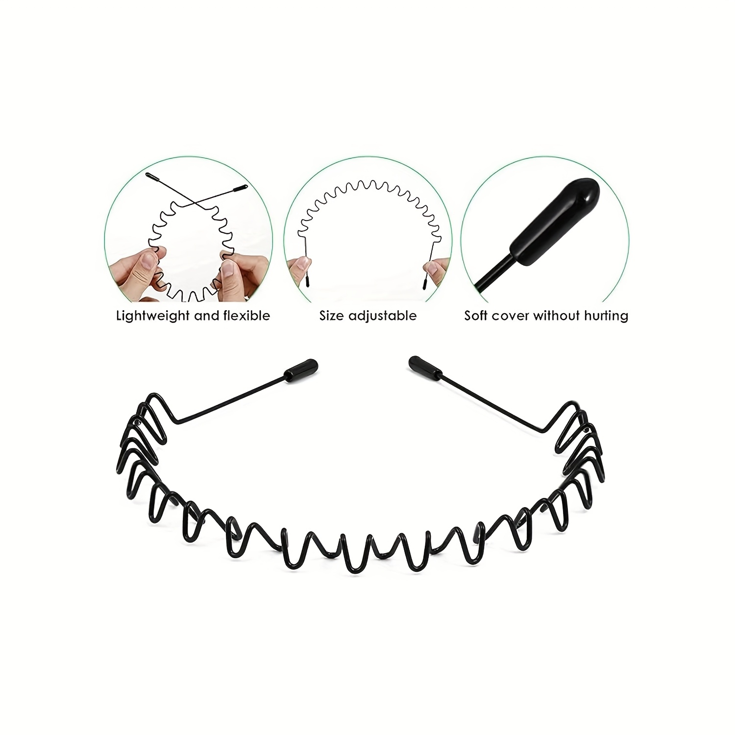 6 Adet Moda Siyah Metal Dalgal - Men Fashion Hair Style incelemesi ve fiyatı