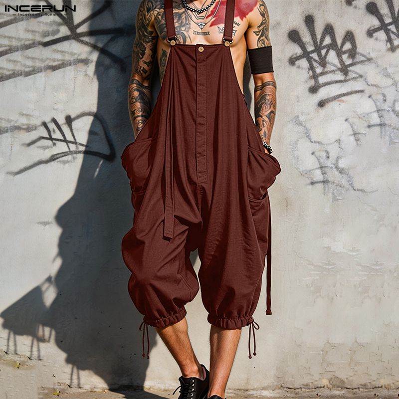 INCERUN erkek tulumlar katı as - Fashion Harness Men incelemesi ve fiyatı