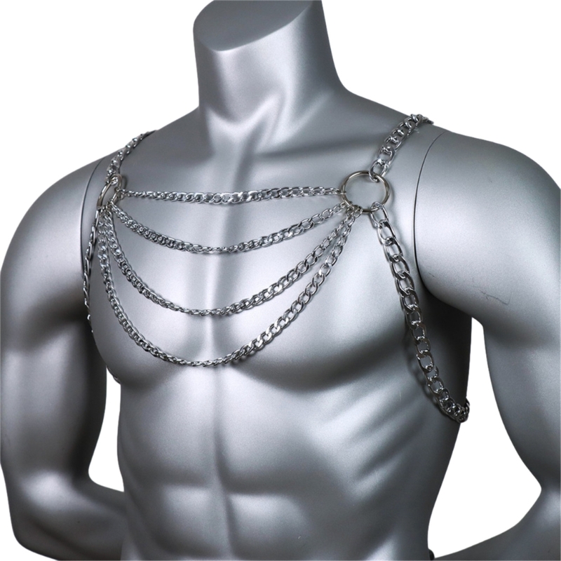 Erkek Seksi Metal Gövde Göğüs  - Fashion Harness Men incelemesi ve fiyatı