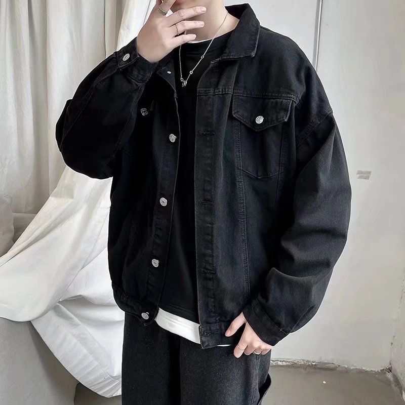 Siyah Denim kısa ceket erkek k - Bomber Jacket Men incelemesi ve fiyatı