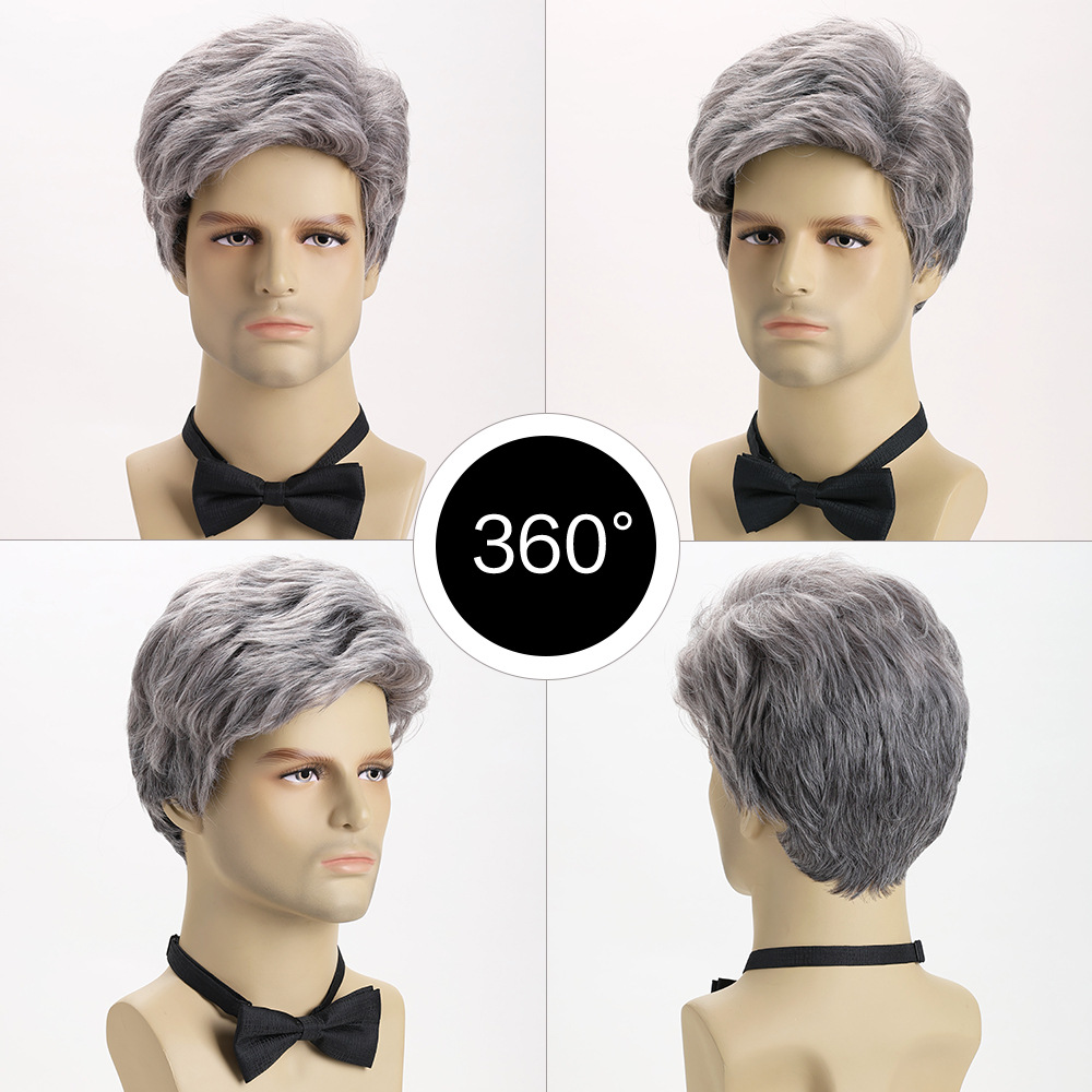 Sentetik Gümüş Gri Kısa Peruk  - Men Fashion Hair Style incelemesi ve fiyatı